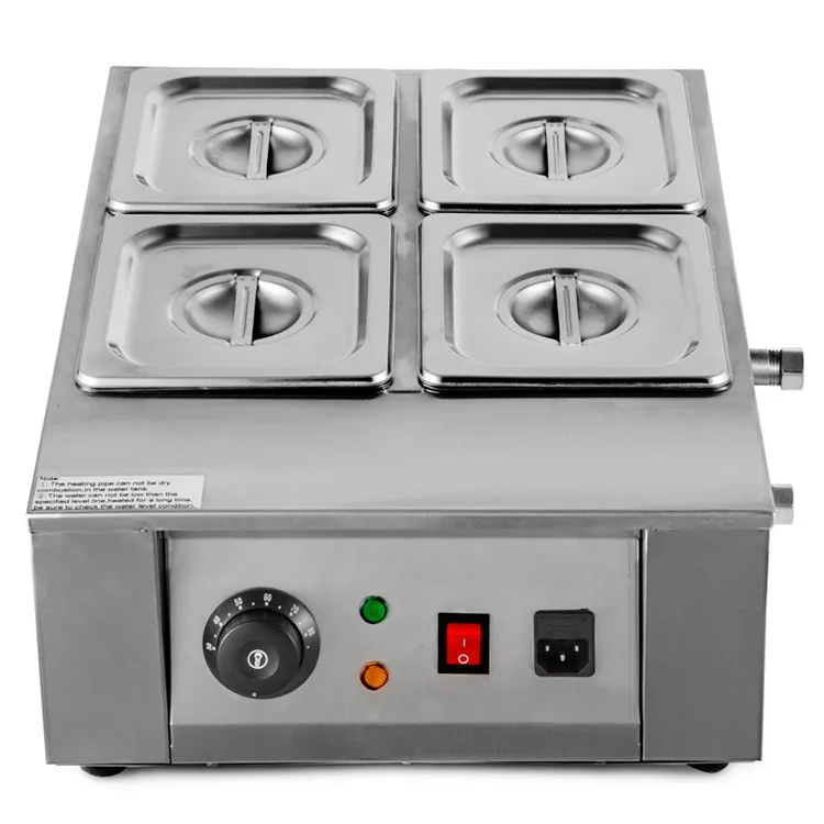 W/4 Melting Pots Commercial Electric Chocolate Tempering Machine Water Heating Chocolate Melter