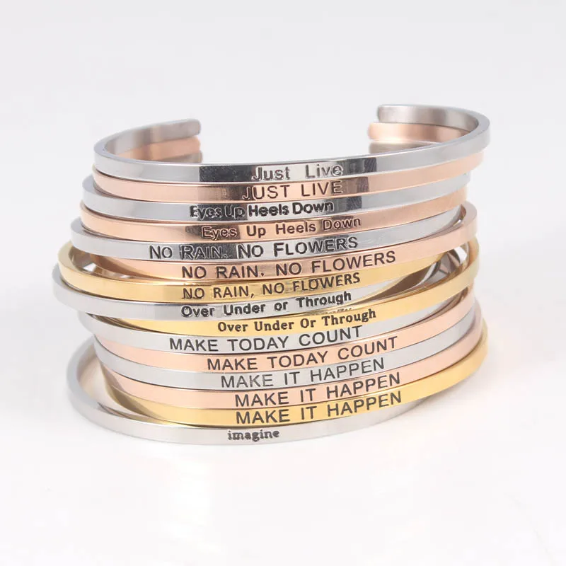 rose gold bangle engraved