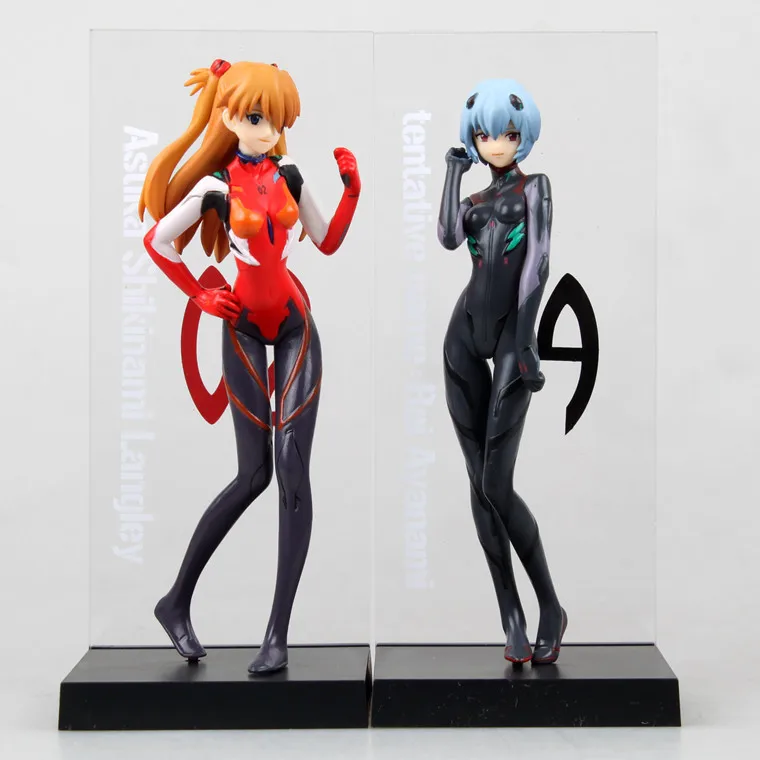 

EVA Neon Genesis Evangelion Ayanami Rei & Soryu Asuka Langley PVC Action Figure Collectible Model Toy 2pcs/set