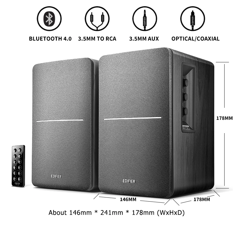 EDIFIER R1280DB Bluetooth динамик книжная полка мощный бас поддерживает дистанционное
