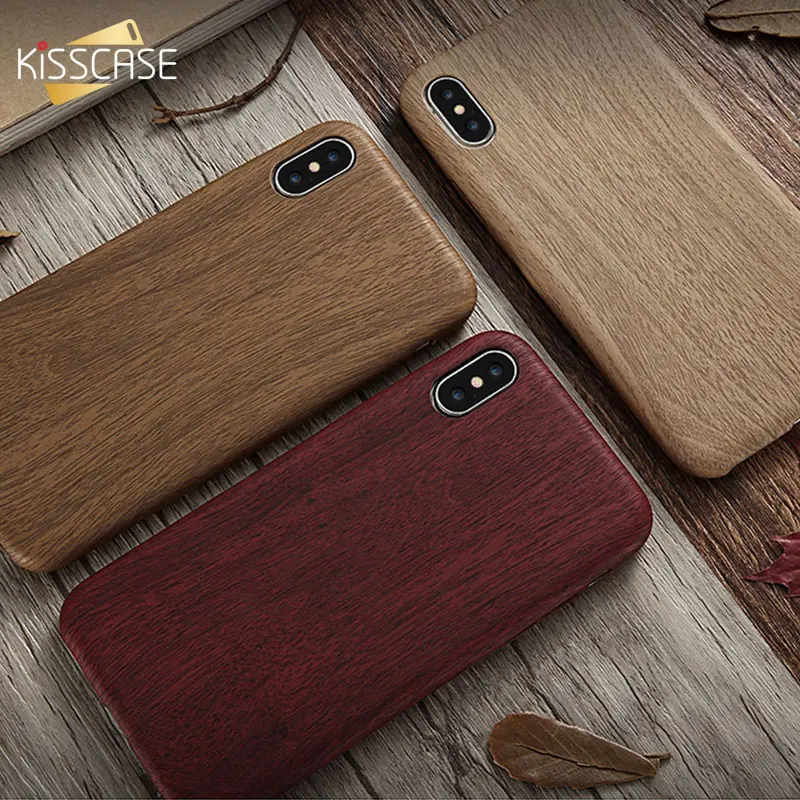 Роскошный Деревянный чехол KISSCASE для iPhone 8 7 Plus мягкая деревянная задняя крышка 6 6s