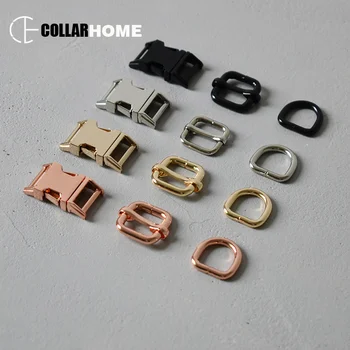 

50 sets metal adjustable belt buckles 15mm 20mm 25mm 30mm D rings for dog collar DIY sewing accessories chain link tri-glide