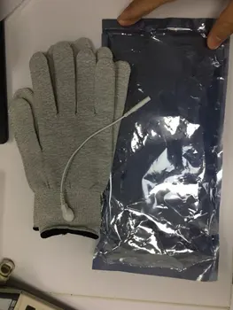 

100 Pairs Conductive Slivery Fiber Electrode Massage Gloves 23cm