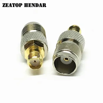

100Pcs Brass SMA Female Jack to TNC Female Plug RF Straight F/F 50 Ohm Connector for Wire Cable