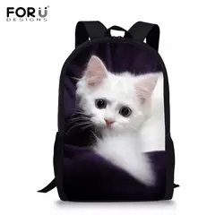 FORUDESIGNS/3D Cat печати детей школьные сумки для девочки подростка Первичная школьный легкий рюкзак на плечо Sac Enfant