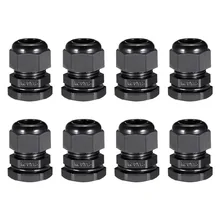 UXCELL 8 шт. PG11/PG13.5/M20x1.5 черный/белый кабельный сальник для герметизации провода с Водонепроницаемый Пластик совместных контргайки кабель провода Регулируемый легкий Установка