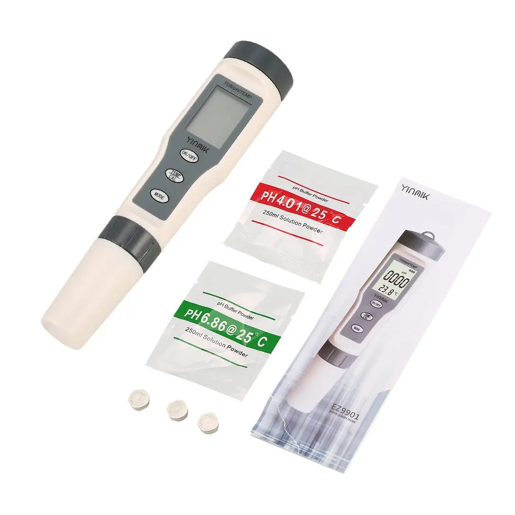 

3 in 1 Digital Water Quality Analyzer pH Monitor TDS Temperature Meter LCD for Aquarium Acidometer Thermometer Measurement