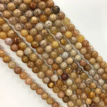 Натуральный желтый розовый мох Агат Круглые Ювелирные изделия свободные шарики 6 мм 8 мм 10 мм 1" 05690