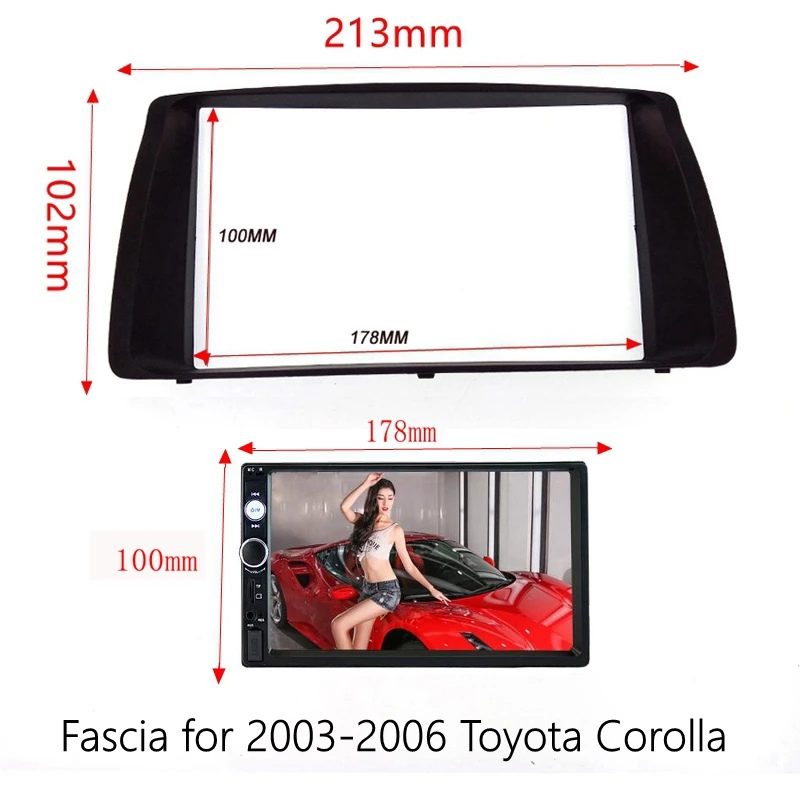 2 Din Рамка к автомагнитоле для Toyota Corolla 2003 2004 2005 2006 использовать Автомобильный мультимедийный радио плеер двойной din фасции
