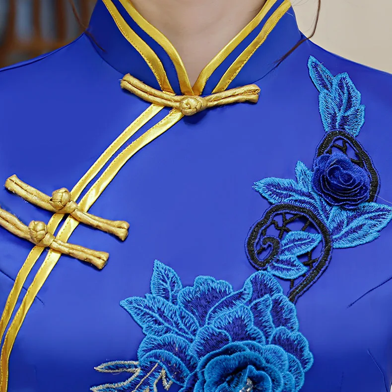 Пикантные тонкие длинные вечерние ongsam платье китайский стиль Свадебные Ретро Женские брак Qipao модная женская одежда Vestidos S-XXL