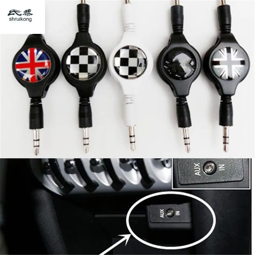 

3.5mm car audio cable AUX audio line 80cm for MINI Cooper One S R56 R60 F56 F55 clubman countryman 80cm