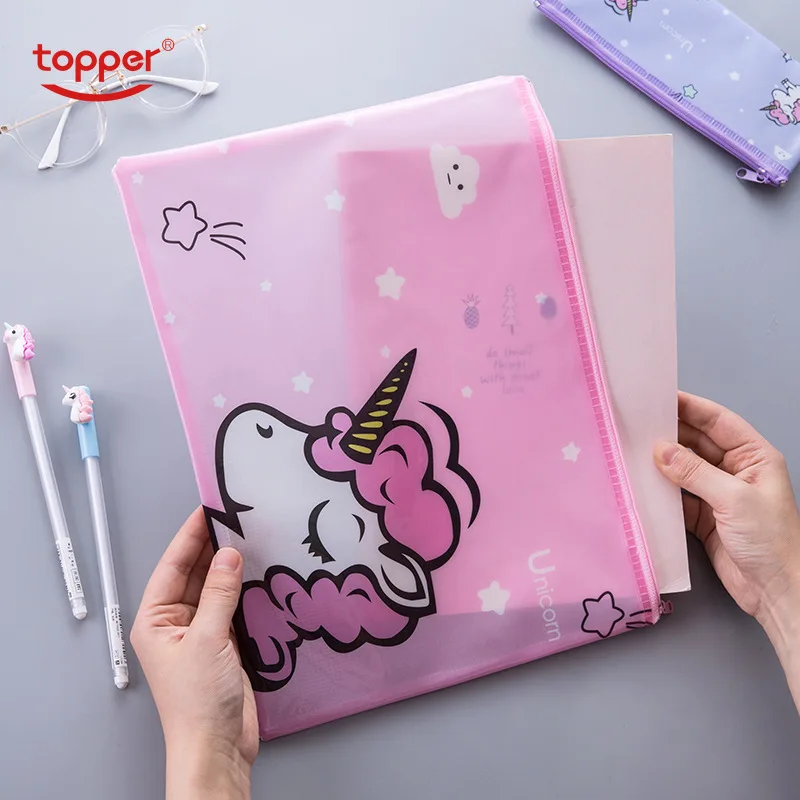 

Popular Unicorn Colorful File Bag Document Bag File Folder Stationery Filing Production file folder