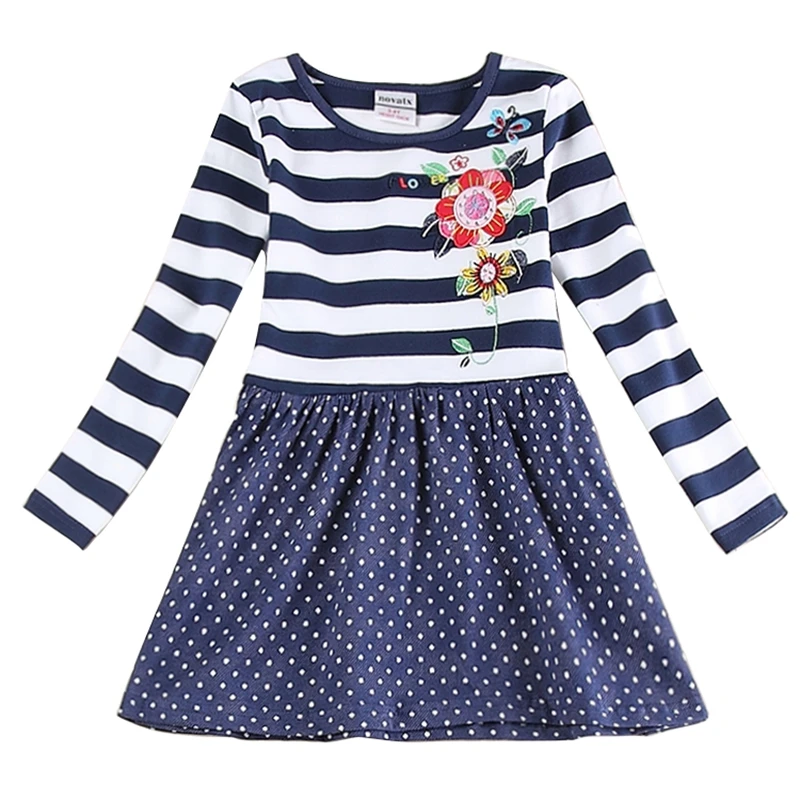 Nova children clothing kids dresses for girls long sleeves dress girls