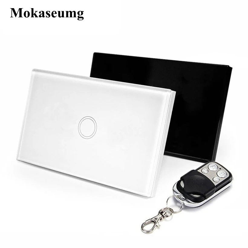 

US Standard Remote Control Switch 1 Gang 1 Way ,RF 433mhz Smart Wall Switch, Wireless remote control touch light switch