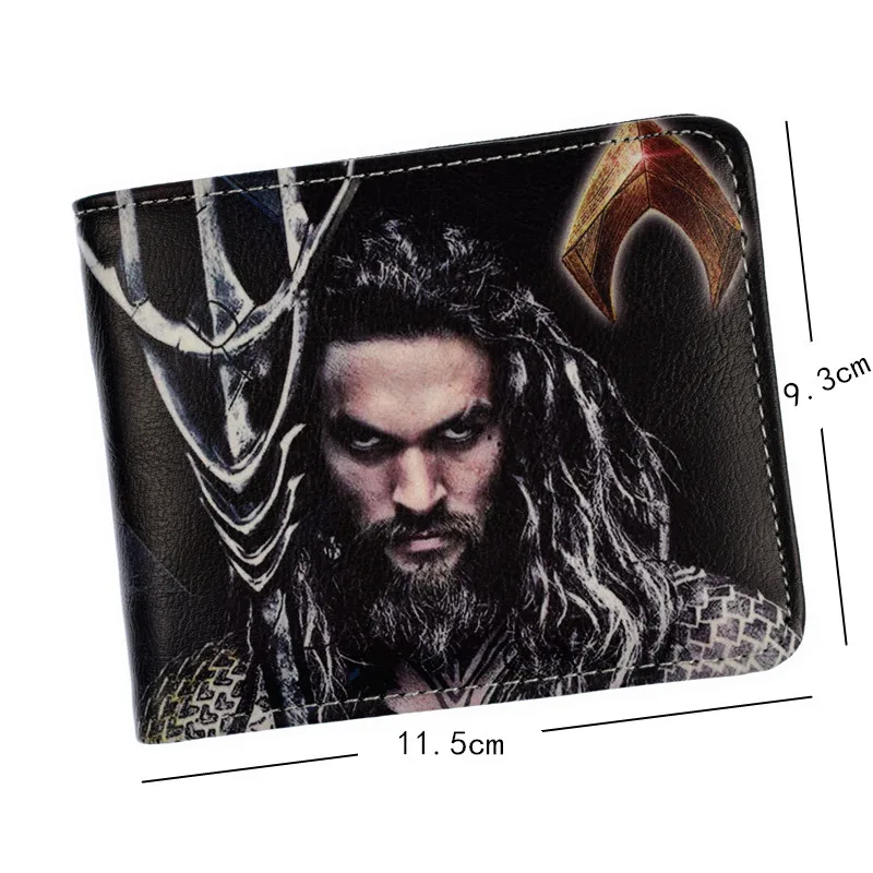Аниме портмоне DC Justice League Aquaman короткий кошелек высокого качества сумка для денег