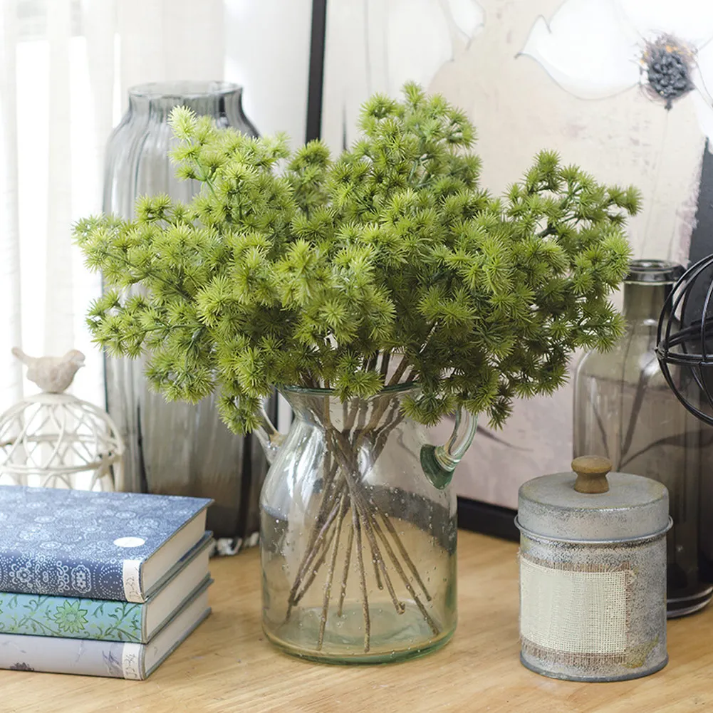 

Artificial Green Cypress Tree Leaf Pine Needle Leaves Branch Christmas Wedding Home Office Hotel Decoration Fake Flower