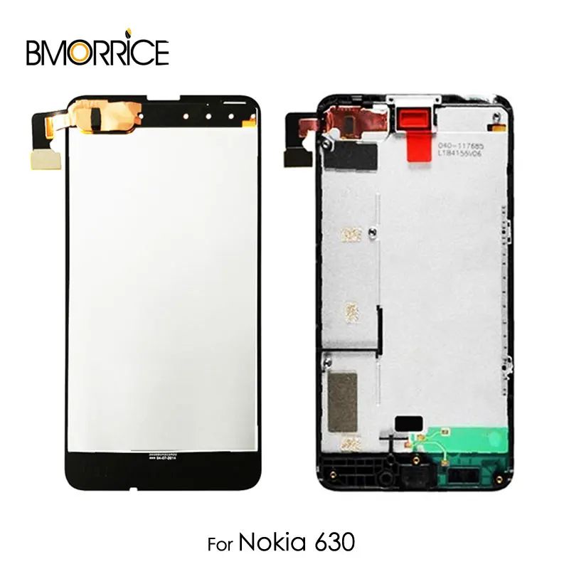 Koop Originele LCD Display Voor Nokia Lumia 630 N630 RM 977 RM 978 Touch Screen met Frame Digitizer Vergadering Vervanging Onderdelen 4.5