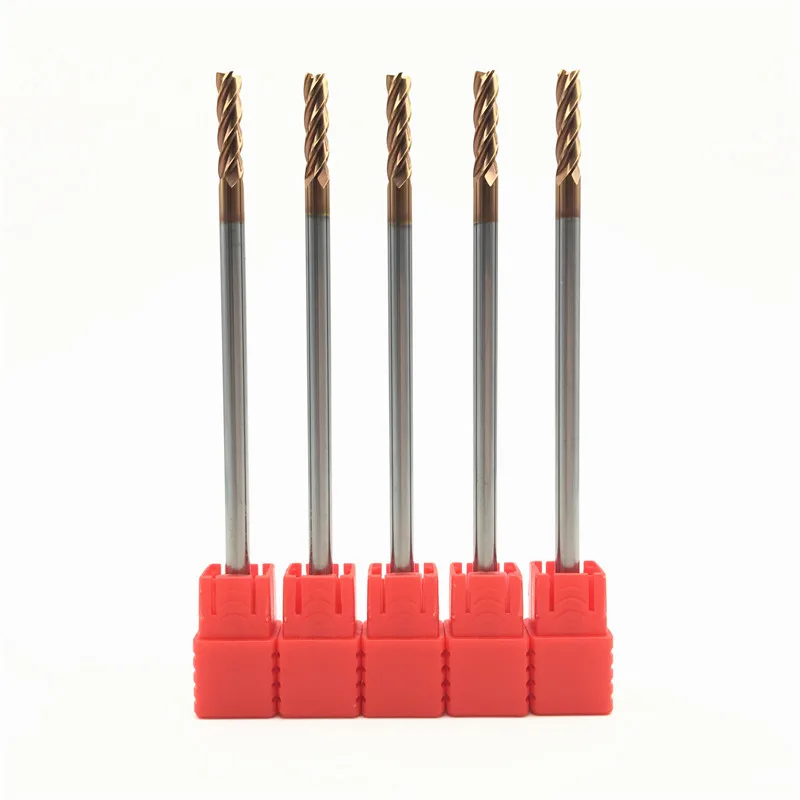

5PCS HRC60 4mm Solid Carbide Endmills ENDMILL D4X20XD4X100L 4 Flute Standard Length Side milling Slotting Profiling face mill