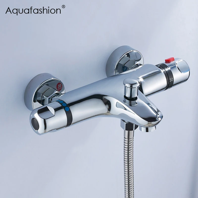 Online Wand Thermostat Bad Dusche Mixer Messing Bad Dusche Wasserhahn Thermostat Control Ventil Mischbatterie
