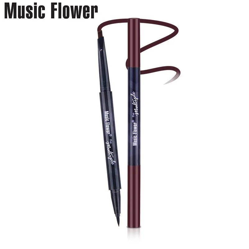 Music Flower Марка Make Up Pro Карандаш для бровей+ брови ручка Водонепроницаемый стойкий корректор для бровей, набор для макияжа, светло-бежевые косметика