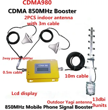 

LCD Display 70dB Gain GSM 850mhz LTE Mobile Phone Signal Booster Repeater CDMA 850 Cellular signal Amplifier Repetidor Antenna