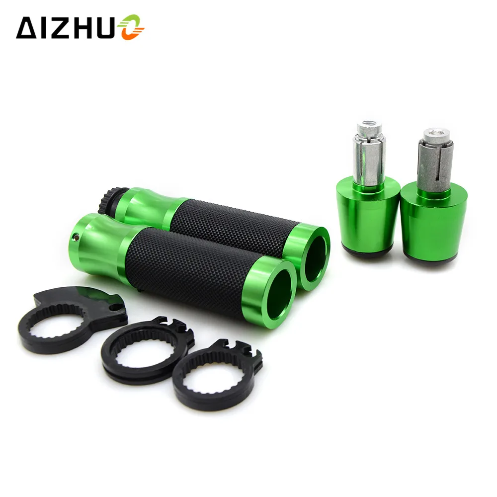 22MM Motorcycle Handle Grip & Handlebar Grip End FOR Kawasaki ninja zx6r zx9r zx12r z800 z1000 z750 Z250 ER6N ER6F