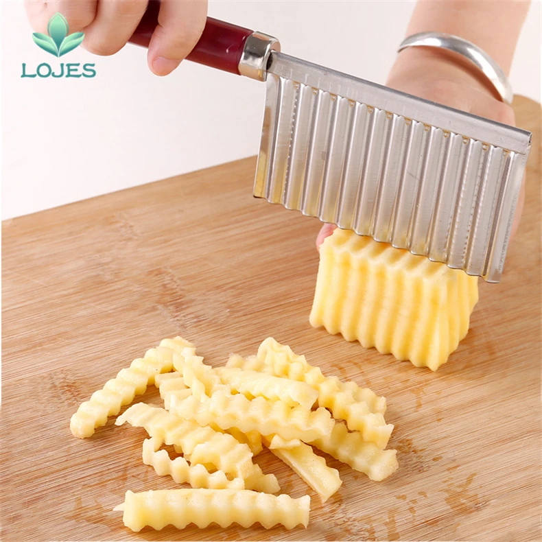 Stainless Steel Potato Dough Waves Crinkle Cutter Slicer Home Kitchen Vegetable Chip Blade Knife Cooking Tools