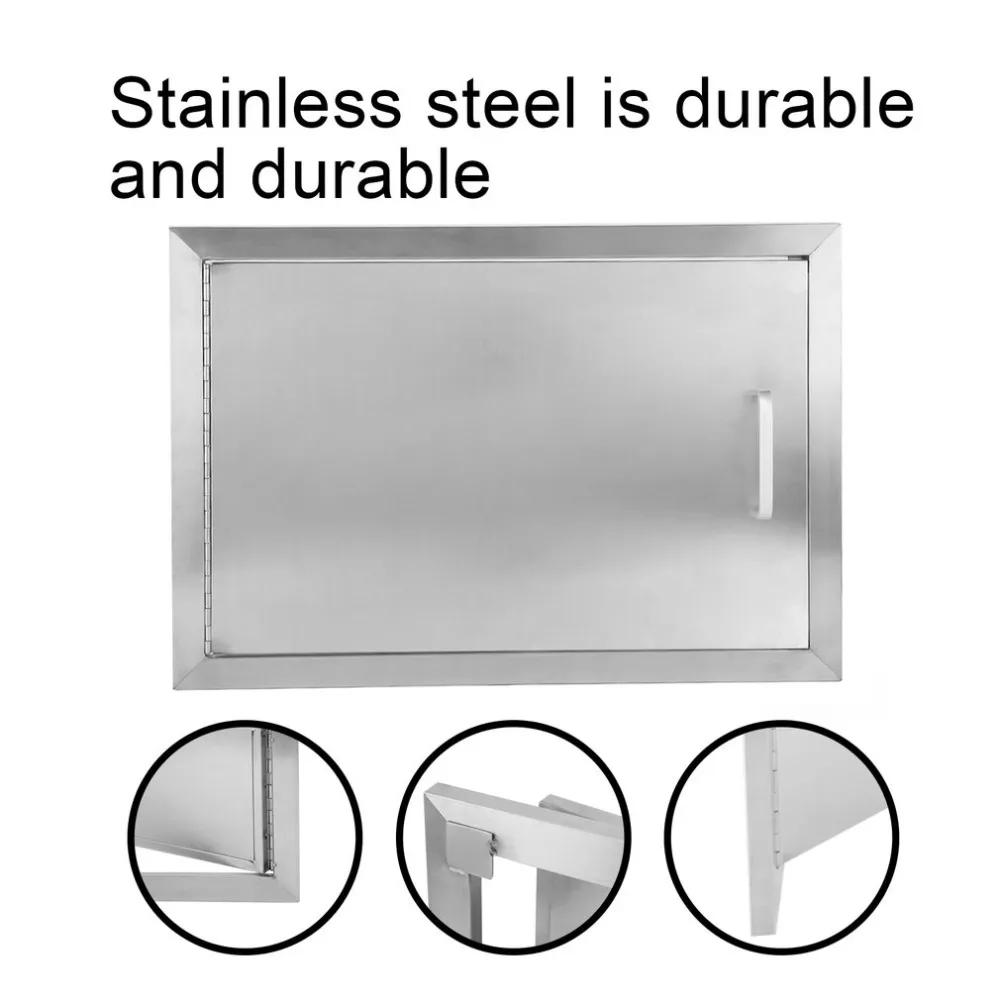 

Kitchen Cabinets Door Stainless Steel Access Door Universal BBQ Walled Vertical Door With Handle Home Accessories