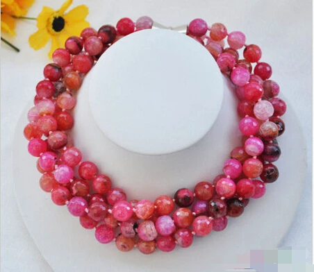 

song voge gem nanJ0473 red sheet agate faceted bead necklace