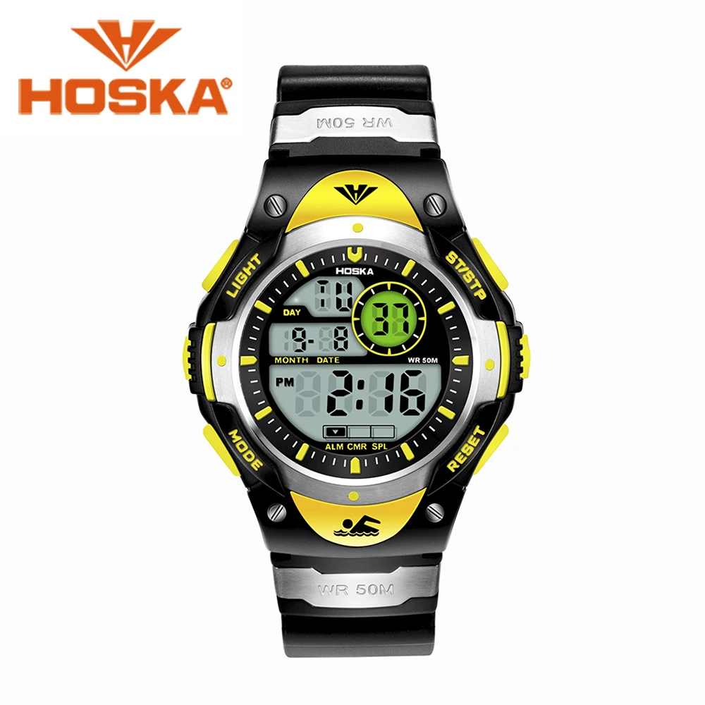 

Brand HOSKA sport women's watches LED digital watch women waterproof digital-watch display relogio masculino