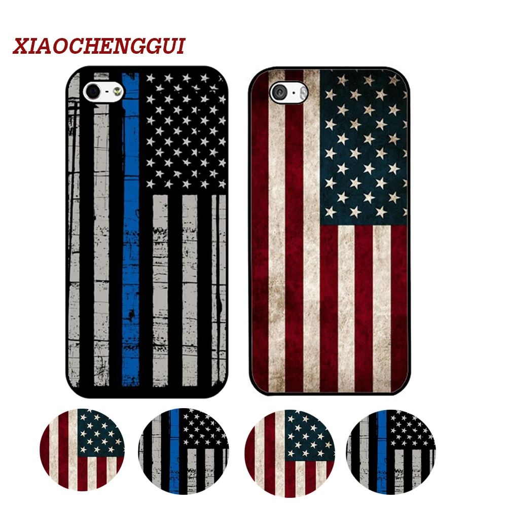XIAOCHENGGUI American Flag Phone Hard Case Cover For iphone 4 4s 5s 5