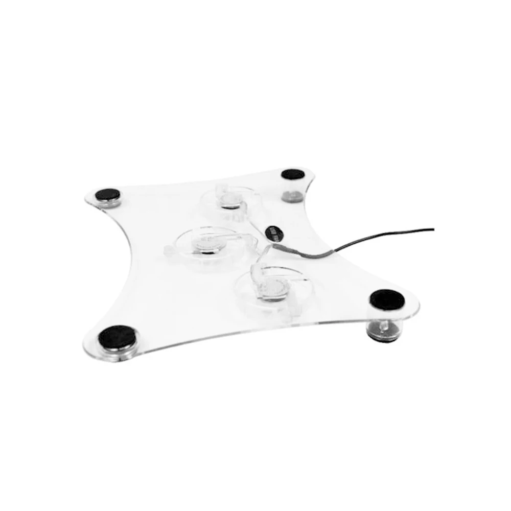 3 Fans USB Cooler Cooling Pad Stand LED Light Radiator for Laptop PC Notebook