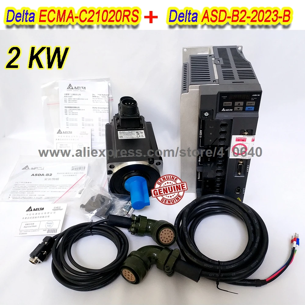 En Ligne Ensemble Des Ventes Delta 2000 W Servo Moteur ECMA C21020RS Et Servo Drive ASD B2 2023 B avec Câble avec 5000 rpm Livraison Gratuite Par DHL