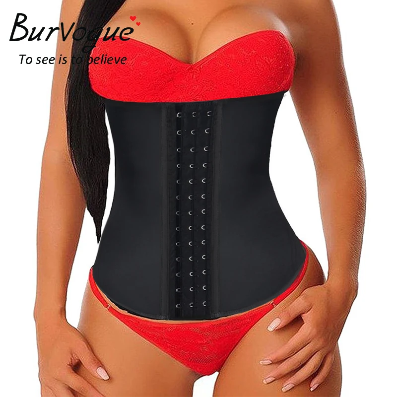 Burvogue Latex Waist Trainer Hot Shapers 9 Steel Bone Underbust Corset Weight Loss Waist Shaper Plus Size Sexy Waist Cincher Burvogue Latex Waist Trainer Hot Shapers 9 Steel Bone Underbust Corset Weight Loss Waist Shaper Plus Size Sexy Waist Cincher