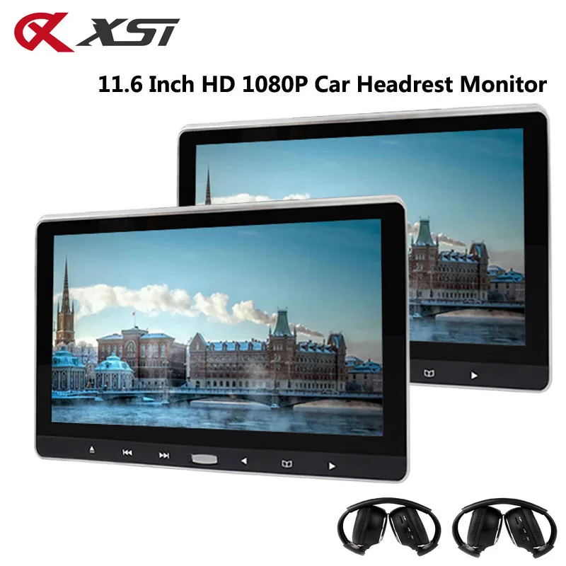 Монитор для подголовника автомобиля XST 2 шт. 11 6 дюйма MP5 DVD-плеер сенсорная кнопка