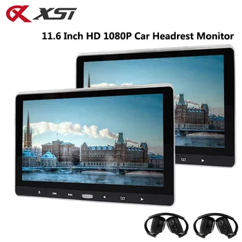 

XST 2PCS 11.6 Inch Car Headrest Monitor MP5 DVD Player Touch Button Support Video HD 1080P/USB/SD/IR/FM Transmitter/HDMI/Speaker
