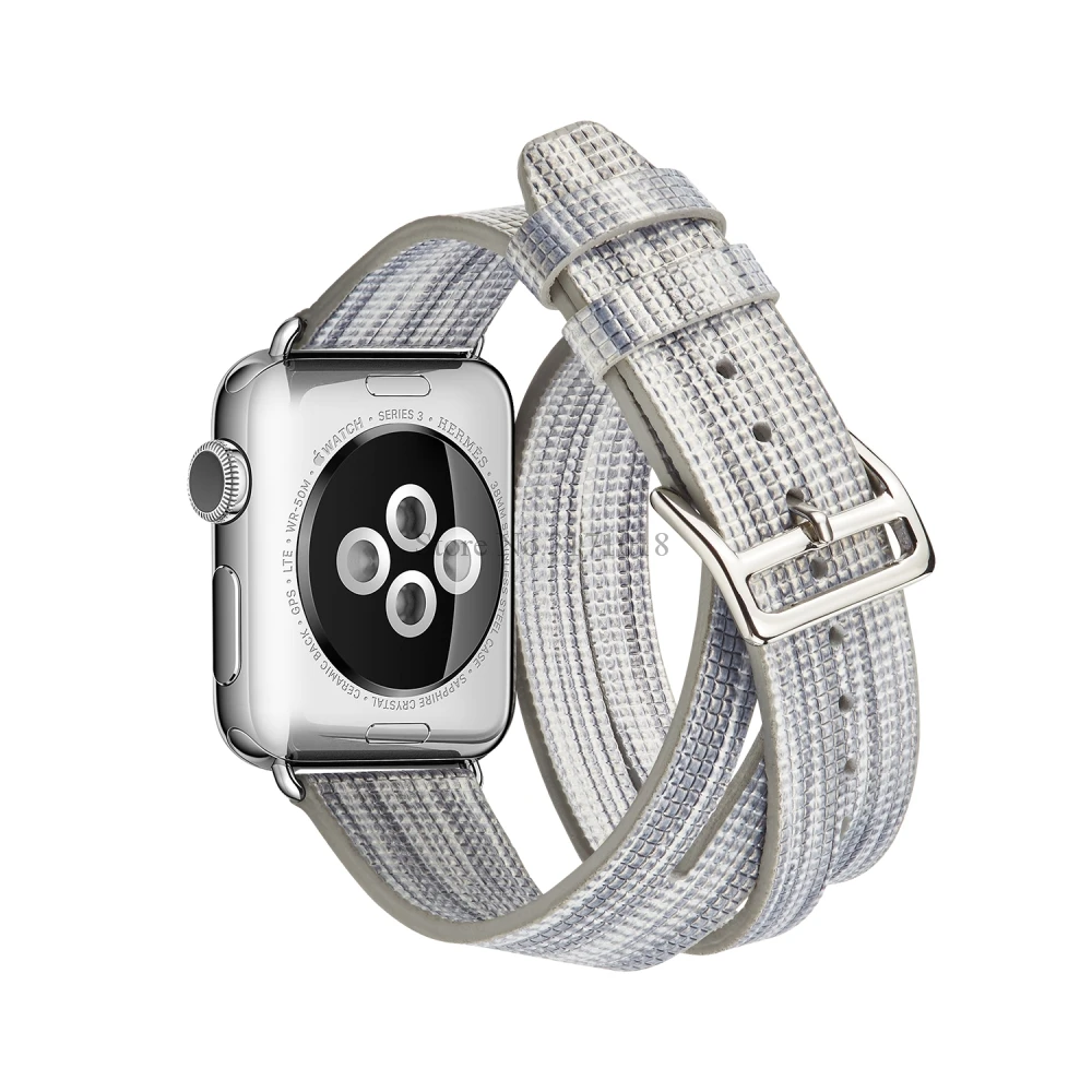 Для Apple Watch Series 1 2 3 38 мм 42 мм многоцветный ремешок из натуральной кожи двойной тур сменный Браслет ремешок для часов - Цвет ремешка: 6