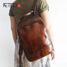 AETOO New retro handmade polish large capacity font b leather b font font b leather b