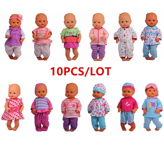 

Doll Dress Fit For 36cm Baby Famosa Doll 14.5 inch Babies Nenuco Doll Clothes And Accessories