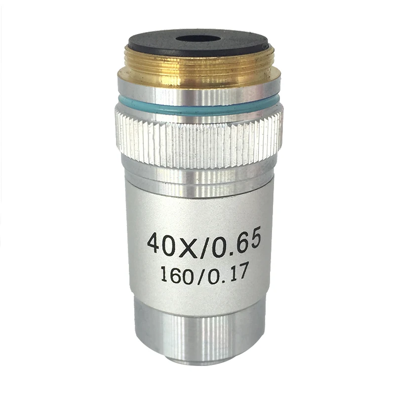40x ахроматические оптические линзы длина трубки 160 мм сопряженное фокусное расстояние 195 мм для биологического микроскопа