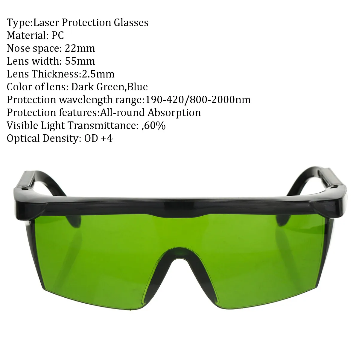 Лазерные защитные очки синий зеленый 190nm-1200nm сварочный лазер IPL beauty instrument защитные очки