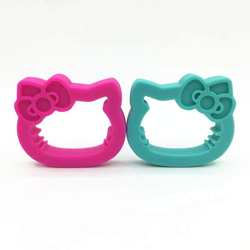

BPA Free Silicone Teethers Food Grade hello kitty DIY Teething Necklace Baby Shower Gifts Cartoon Animals Teether