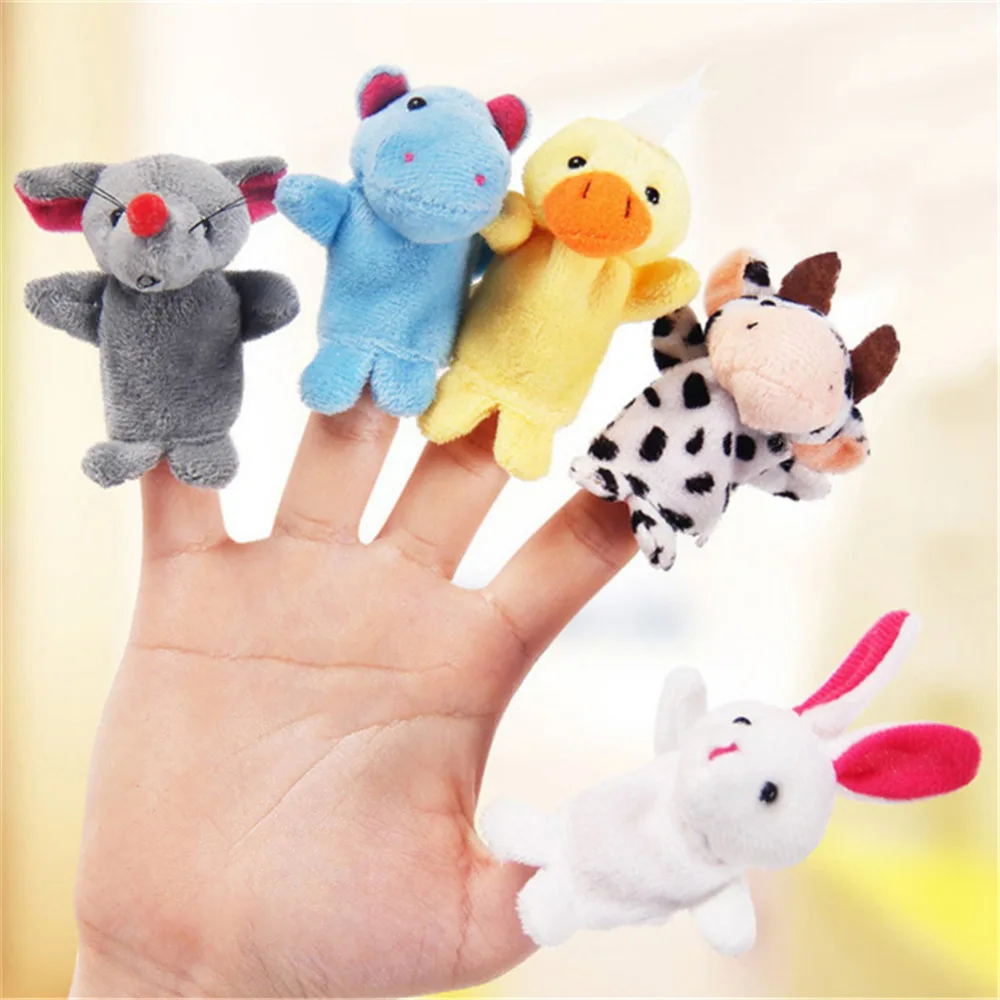 10 шт. зоологические животные пальчиковые игрушки из плюша игрушки для детей куклы для детей кукольный театр Реквизит милая кукла животного из мультфильма детские игрушки