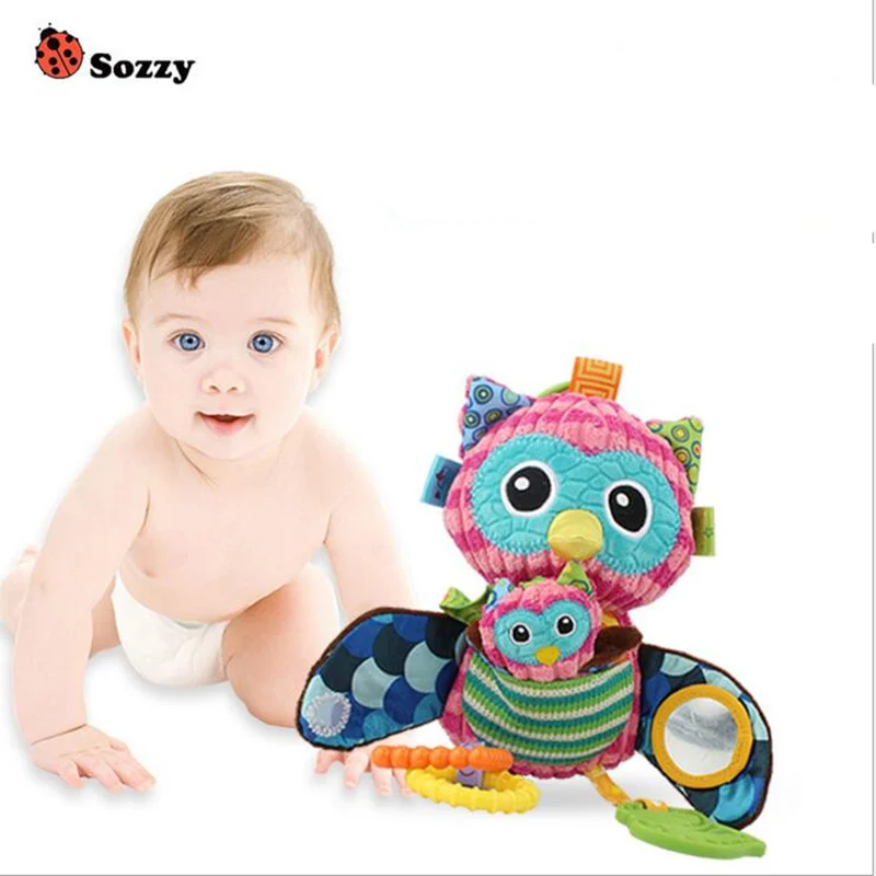 

Sozzy Multifunctional Baby Infant Rattles Plush Soft owl Mobiles Cotton Infant Stroller Hanging Plush Toys 40% off