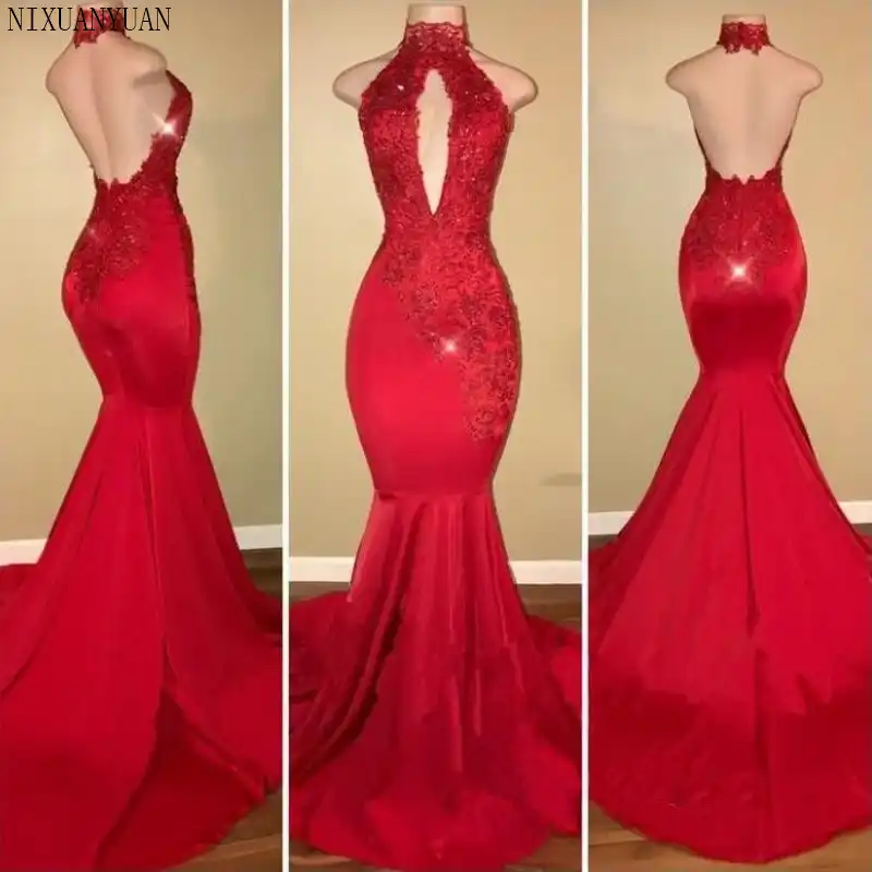 vestido madrinha vermelho sereia