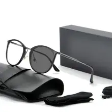 Модные новые женские дальнозоркие солнечные фотохромные черные высококачественные металлические оправы брендовые дизайнерские круглые очки для чтения FML