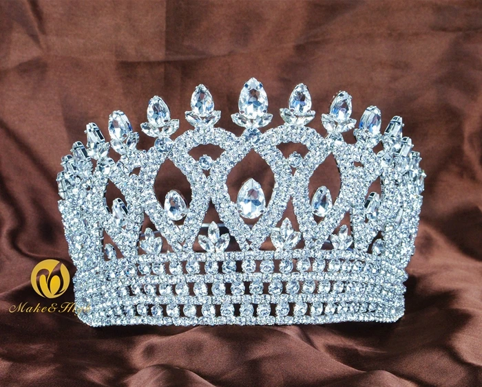 World beauty Pageant Tiara головная повязка с прозрачными австрийскими стразами корона аксессуары для волос парад Свадебные вечерние костюмы