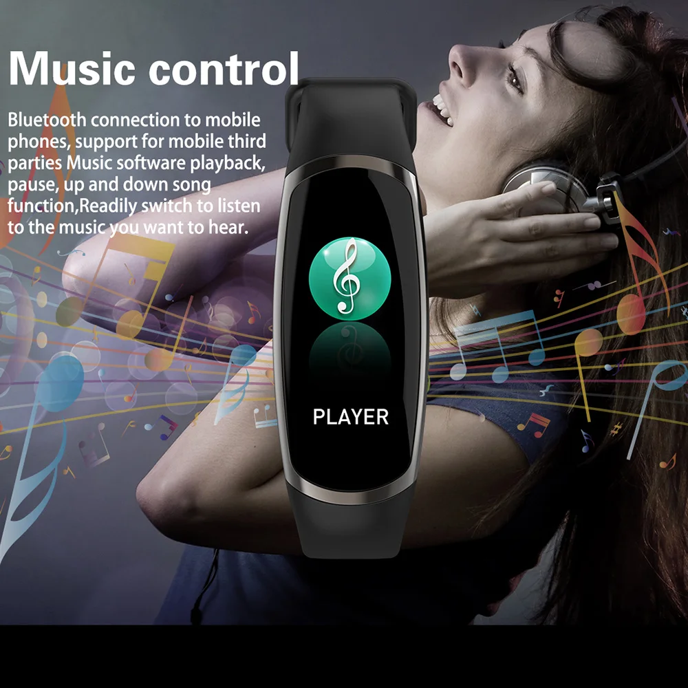 Smart Bracelet R16 Android IOS Heart Rate Band Sleep Monitor Blood Pressure Fitness Tracker Waterproof Color Screen Sport Band