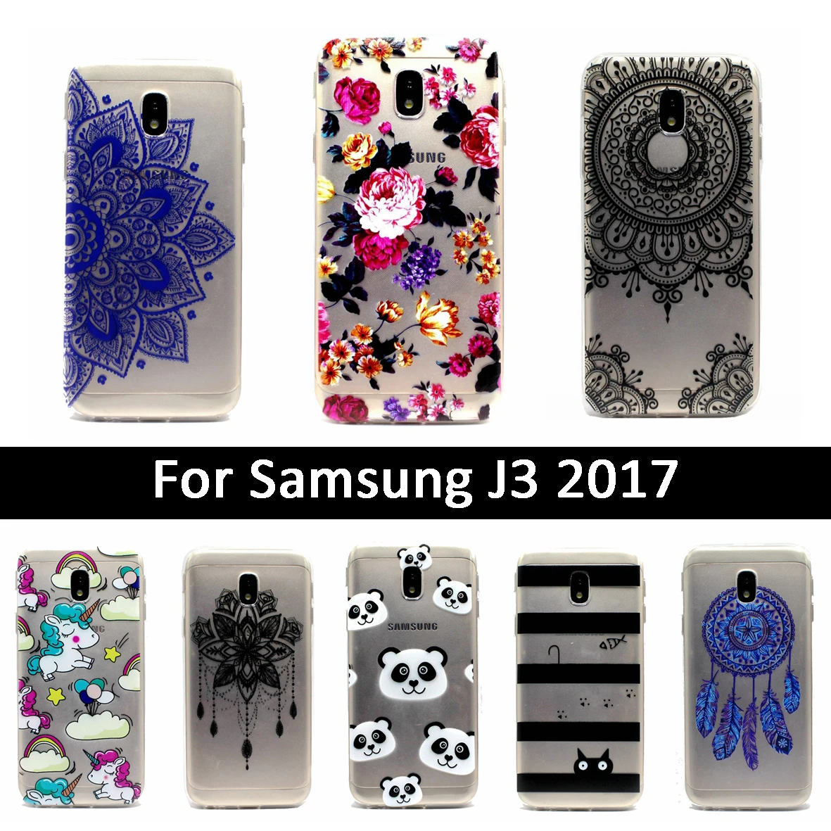 Мягкий ТПУ силиконовый чехол для Samsung Galaxy J3 2017 J330 J330F задняя крышка телефона J 3 330