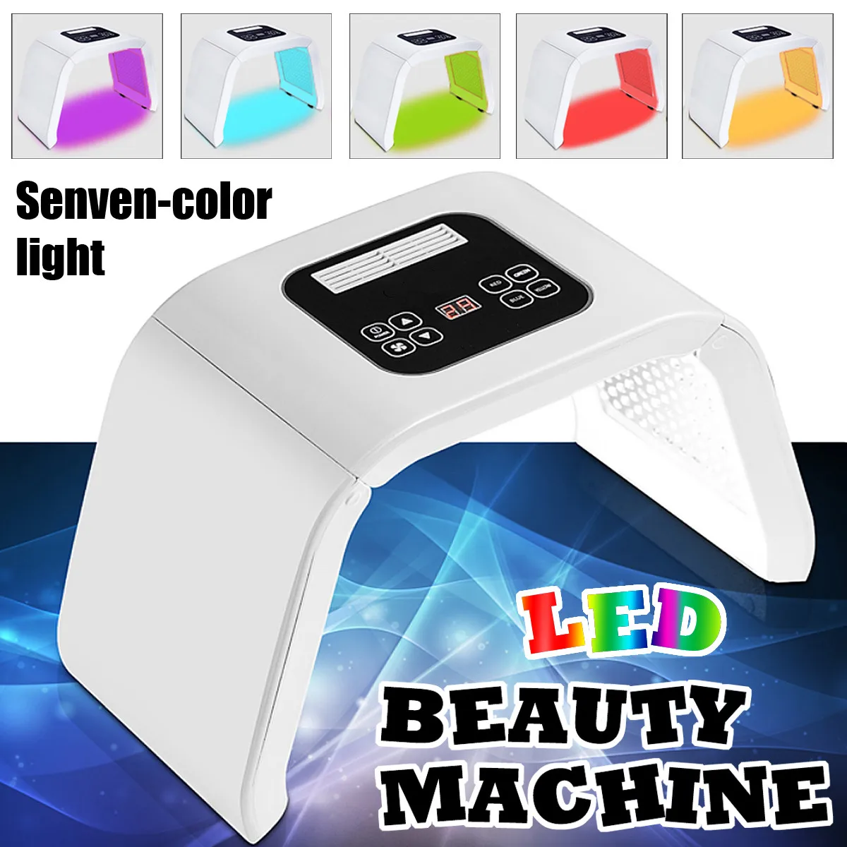 

7 Color LED Light Therapy Skin Rejuvenation PDT Anti-aging Facial Beauty Machine Multifunctional Beauty Instrument Home Use Hot
